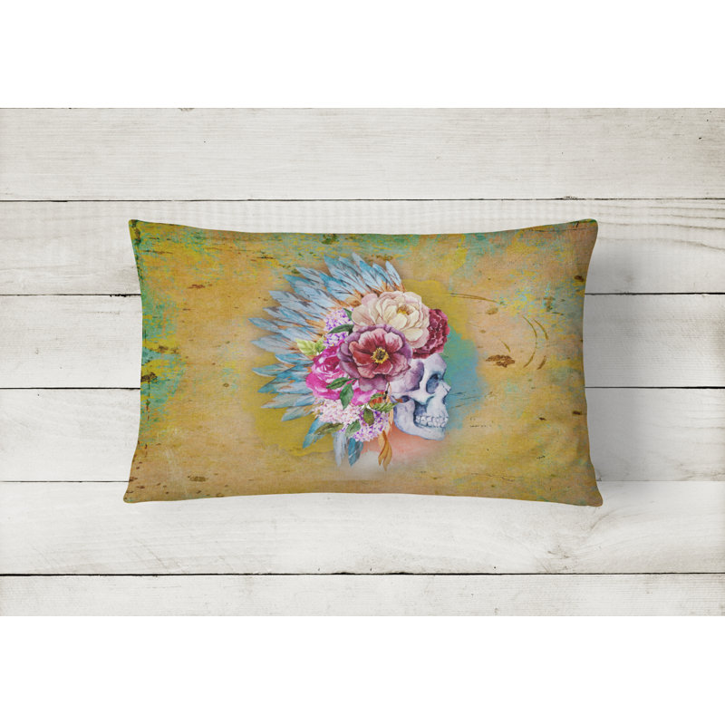 Coussin lombaire pour le crâne des fleurs