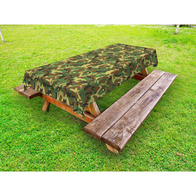 Woodland Abstract Jungle Outdoor Tablecloth