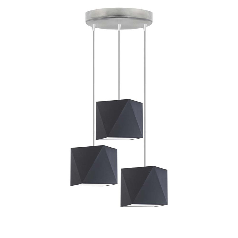Deneene 3 - Light Cluster Pendant, Dark Grey, Nickel