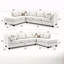 Canapé modulaire Malone (sans repose-pieds), blanc-154846425