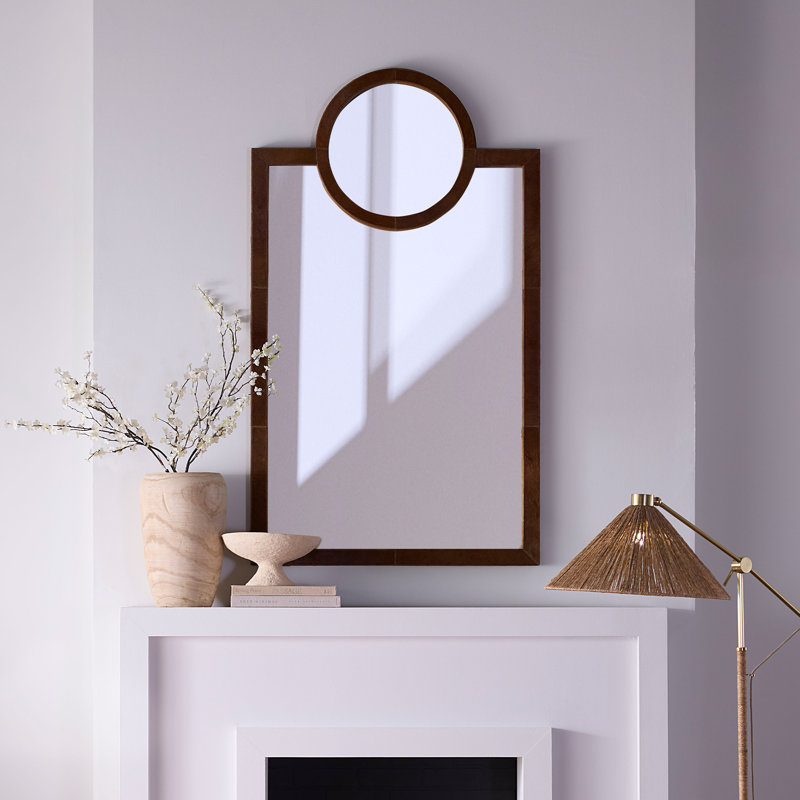 Miroir mural Keystone, Selle de cuir