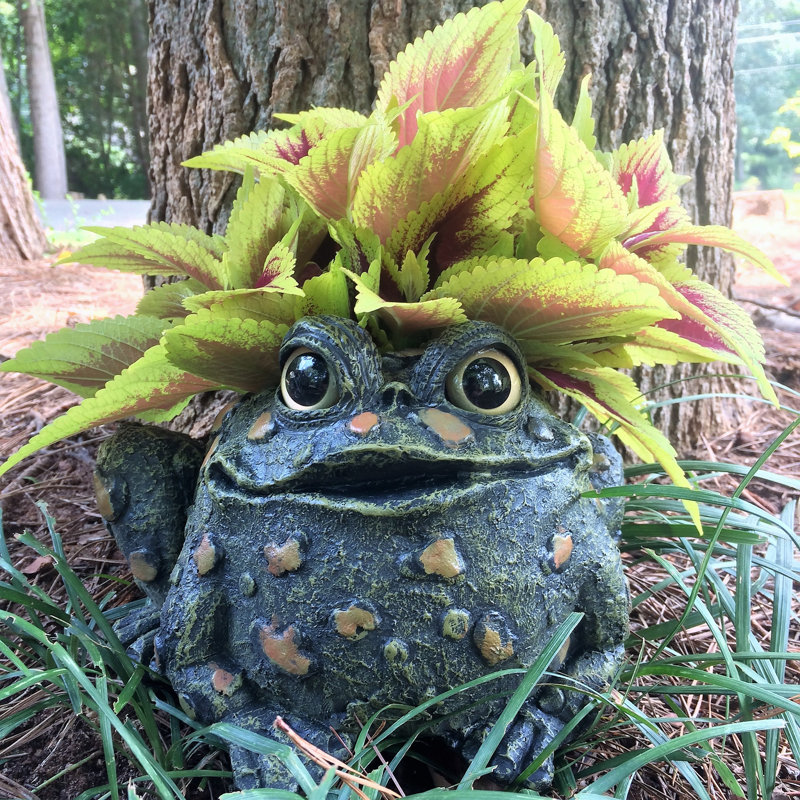 Pot à fleurs statue "Toad Hollow" Classic, Vert foncé