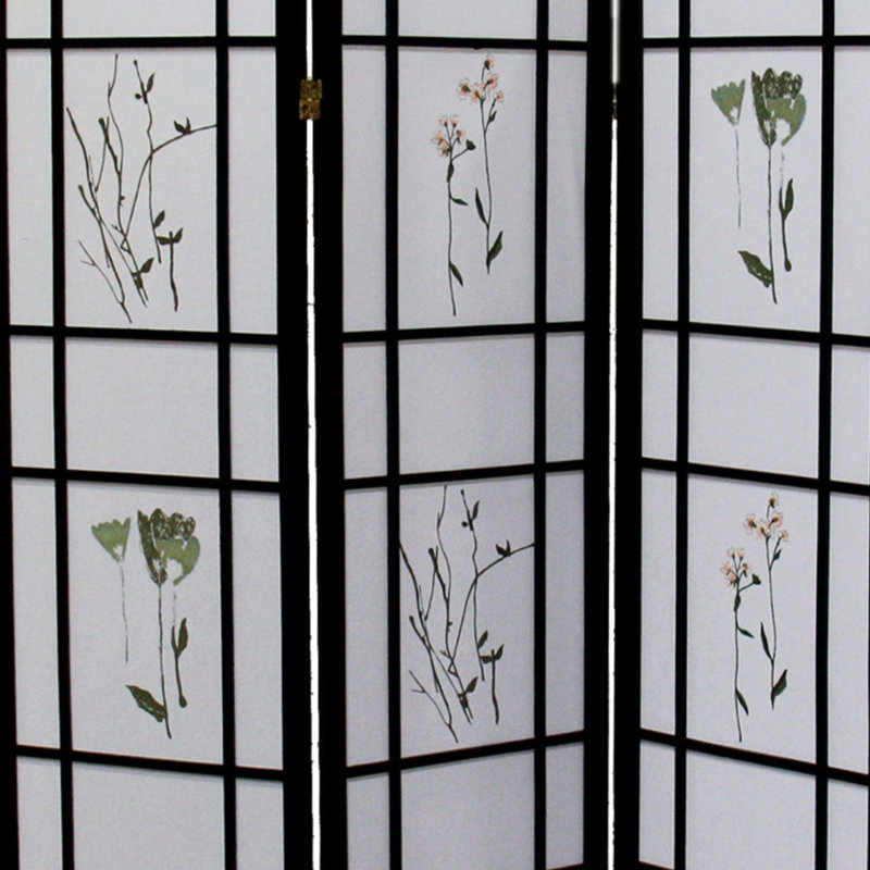 70" Tall Black Privacy Screen / Panel Partition Shoji Style | Gift Idea, Black