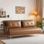 Canapé-lit convertible 70,8 po moderne, futon Mid-Century en similicuir avec dossier réglable à 5 niveaux et pieds de soutien cachés-669320074