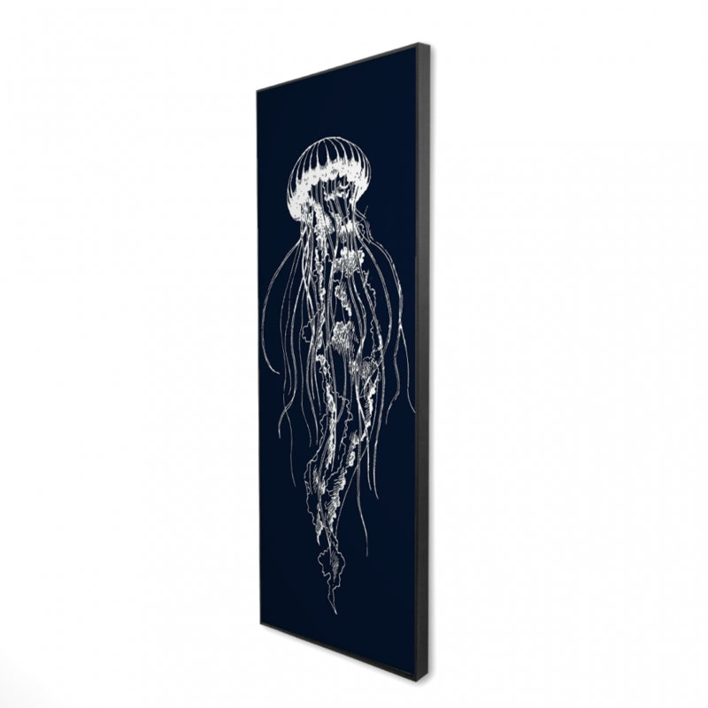 Illustration de méduse blanche sur toile