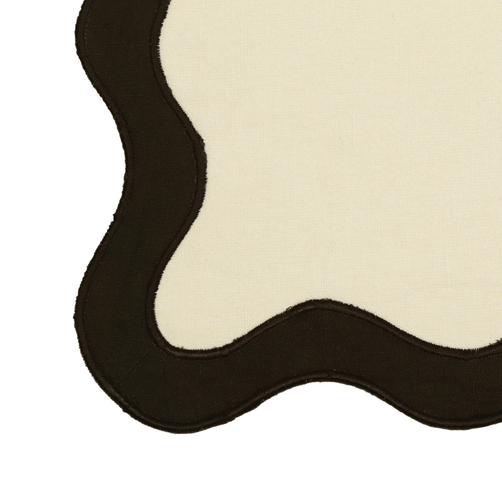 TOV Wavy Challah Cover, Cream/Black