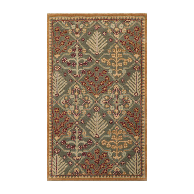Celadon Traditional Hand Tufted Wool Oriental Area Rug Multiple Sizes
