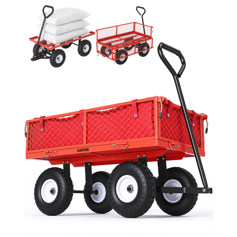 19cm H x 46cm W Cart, red