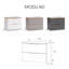 120cm Wide 2-Piece Modular TV Stand with 4 Drawers