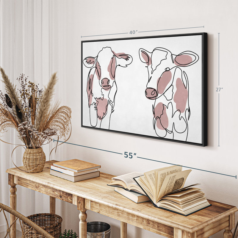 Cute Cows Canvas Print, 27" H x 40" W