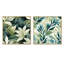 Ensemble de 2 feuilles tropicales à motif de feuilles tropicales - motif carré tropical-101855426-101855429