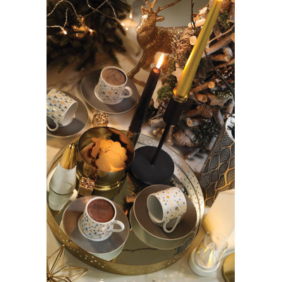 Porcelain Espresso Cup and Saucer
