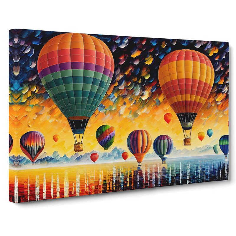 Colourful Hot Air Balloons Vol.3 - Wrapped Canvas, 35cm H x 50cm W x 3cm D
