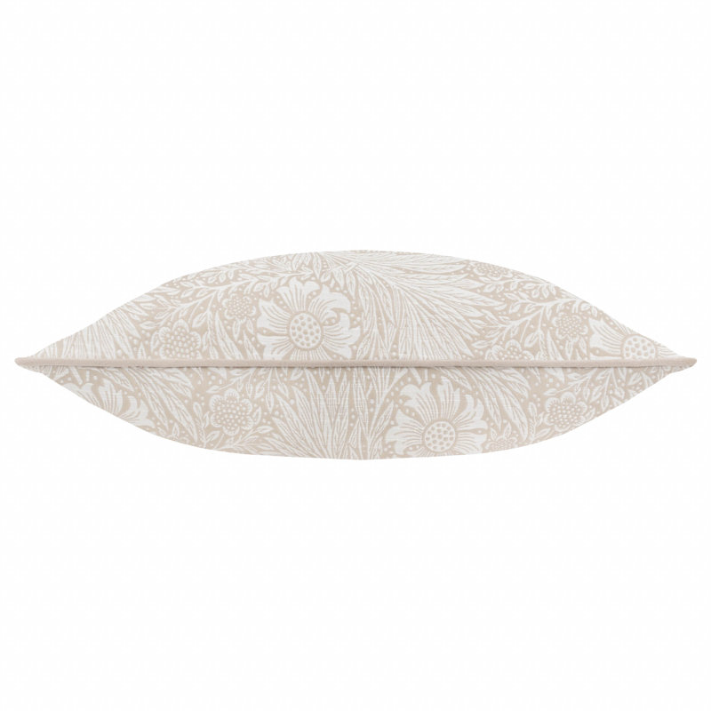 Marigold Down Blend Floral Square Cushion, White