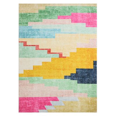 Tapis rose / multicolore lavable Tara & Country Play Nara Southwest Pop Kids