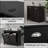 Dual Tilt-Out Hamper Cabinet | Black MDF Bathroom Laundry Storage Floor Cabinet | 30"W x 16"D x 27.5"H-1431760077