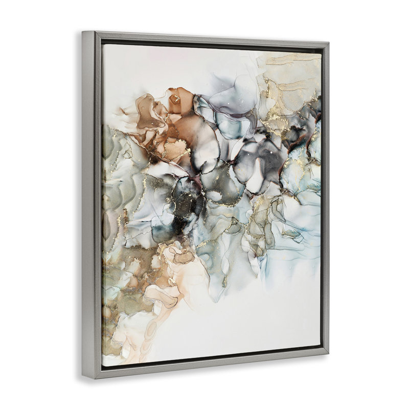 Art mural sur toile Floater, Cadre flottant gris lustré, H 31 po x l 25 po