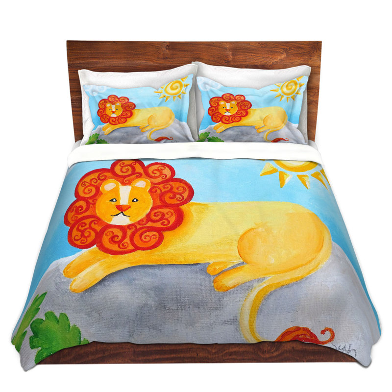  nJoy Art Lion Microfiber Duvet Covers, King