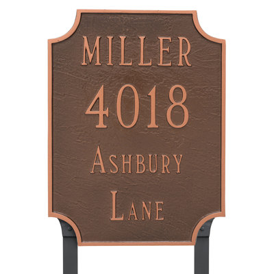 Waterford 4-Line Lawn Address Sign