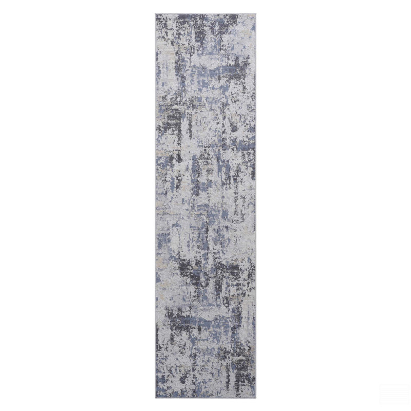 2X8 Abstract Runner Rug, Runner 2'2" x 8'