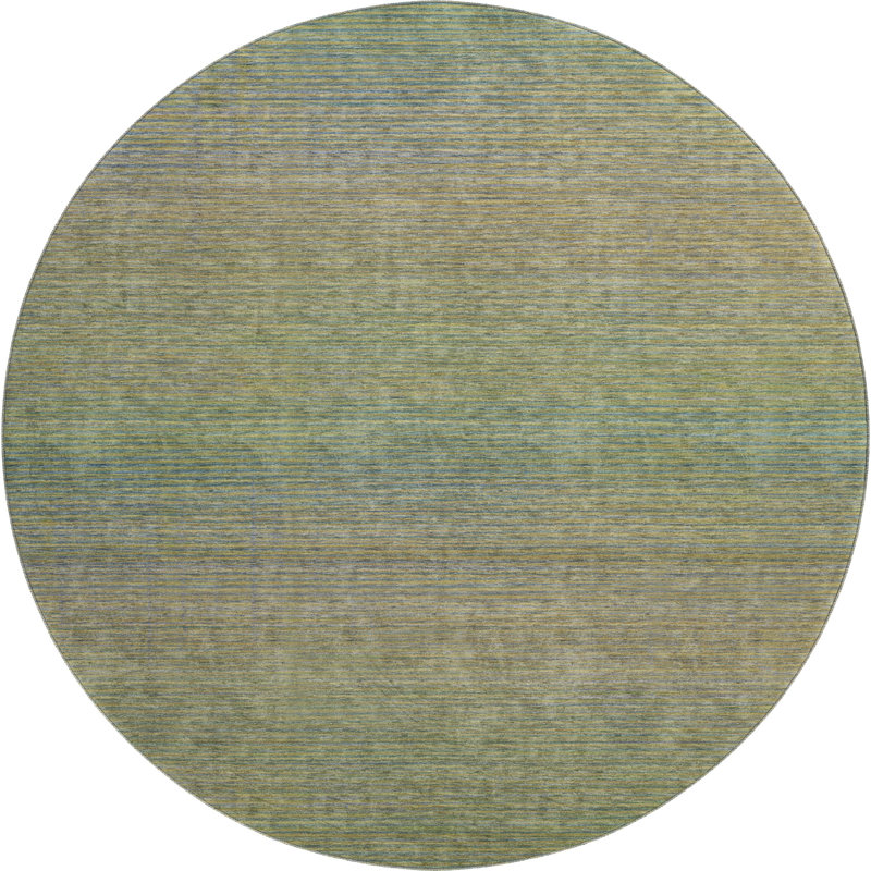 Tapis à rayures lavable à la machine Premium AMF1291, Rond 8 pi