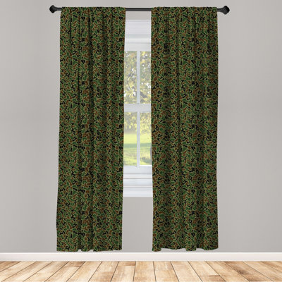 Camouflage Semi-Sheer Rod Pocket Sliding Panel
