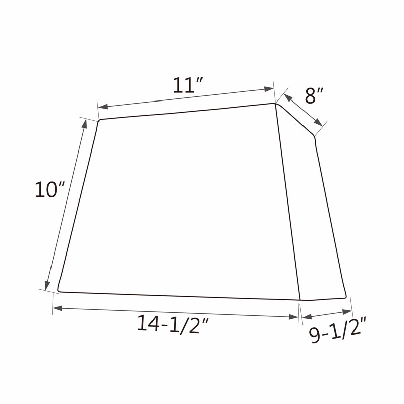 10'' H Faux Silk Fabric Rectangle Lamp Shade