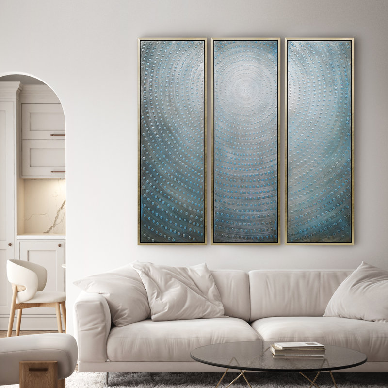 Concentric - 3 Piece Picture Frame Multi-Piece Image Print Set on Canvas