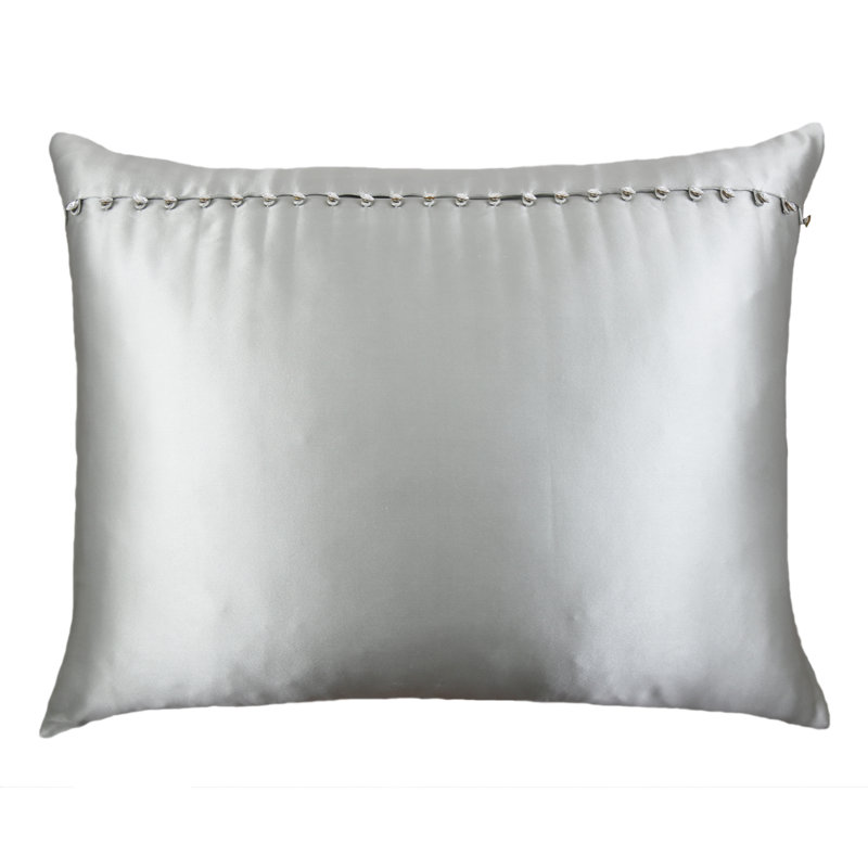 Silk Crystal Button Sham, Frost