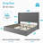 Hydraulic Lift Up Storage Upholstered Platform Bed With Shelf And Charging Station-1668359030-1668359032