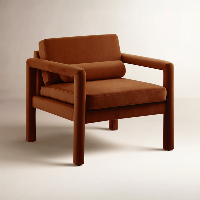 Fauteuil Solaris, Velours caramel
