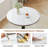 Round Sintered Stone Pedestal Table with Stainless Steel Edging