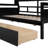 -Colored Daybed With Solid Wood Frame, Bedside Shelves, And Two Drawers Twin In Elegant , Storage For Space-230435884
