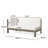 Patio X-Back Left Corner Bench Of Set 2, White-1671892646-1671892642