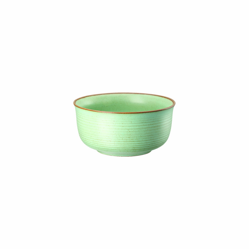 Nature Handmade Stoneware Cereal Bowl, Leaf Green