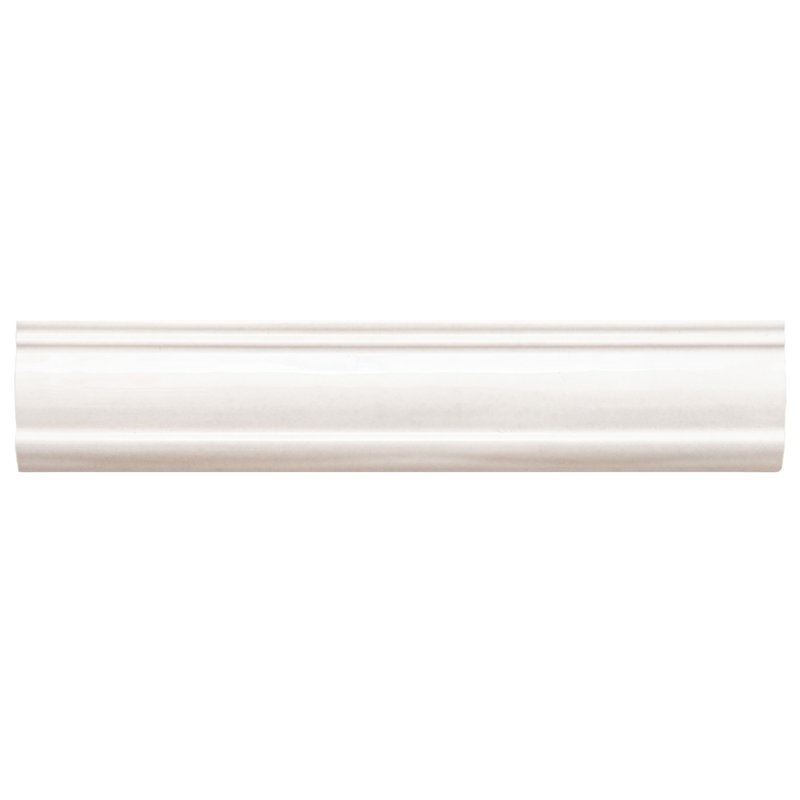 Rail de chaise en céramique polie 3 po x 12 po Waverly, Blanc