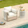 2-Person Swivel Seating Group With Cushions