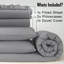 Super Soft Reversible 4 piece Plain Duvet Cover Set with Pillowcases-119207749-119207740