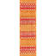 Tapis orange / rouge en polypropylène tissé à la machine Briehn-1615428840