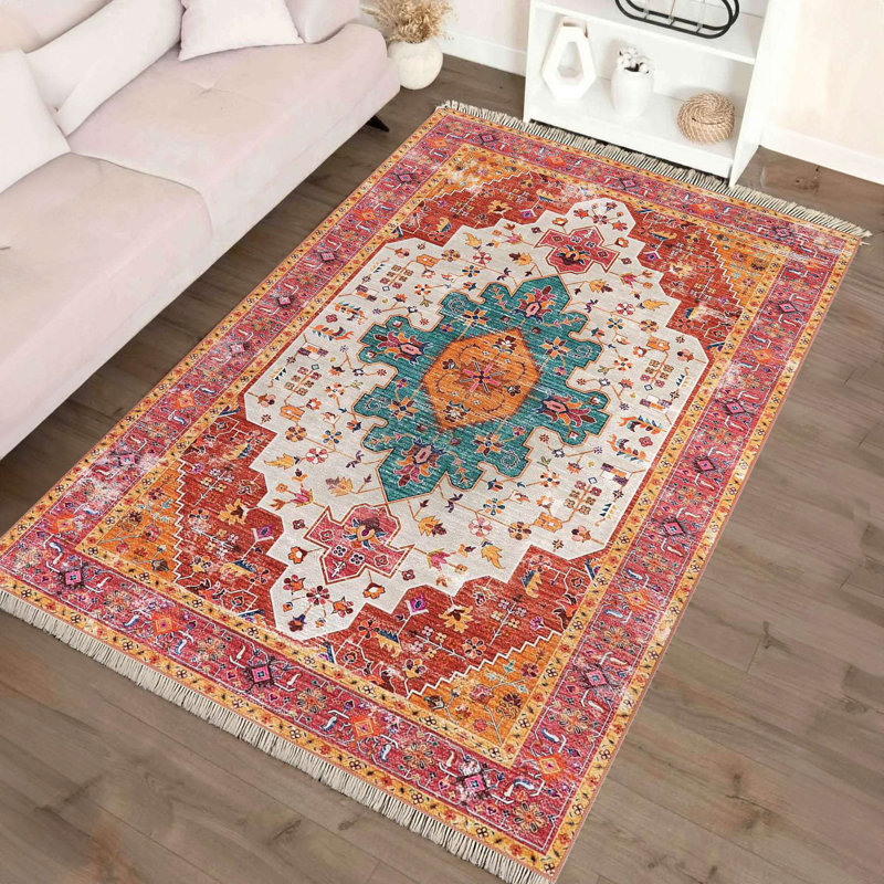 Bohemian Tribal Medallion Area Rug