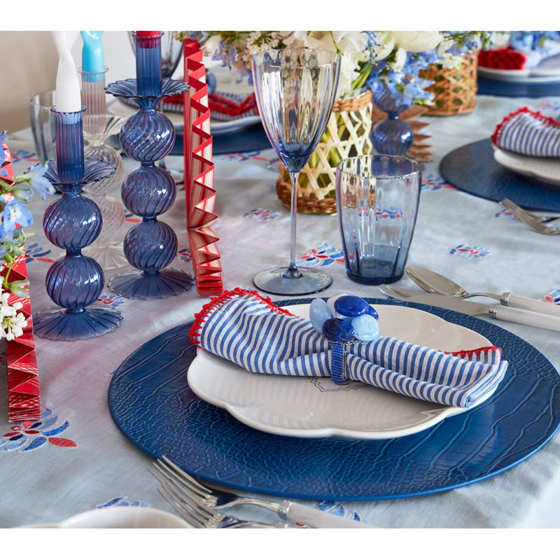Croco Placemat, Sapphire