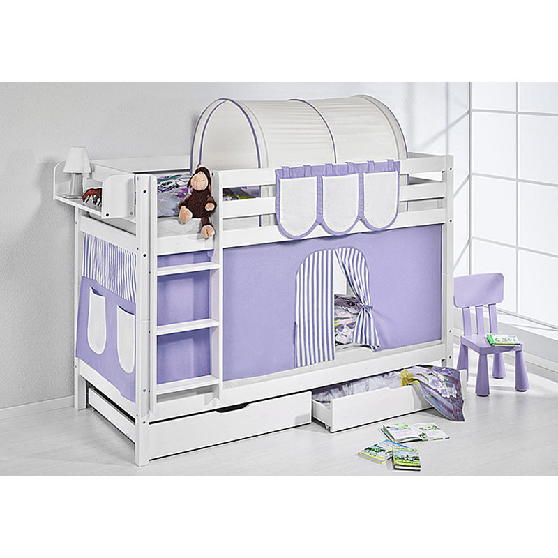 Jelle Solid Wood Bunk Bed by Lilokids, Single (3'), Purple