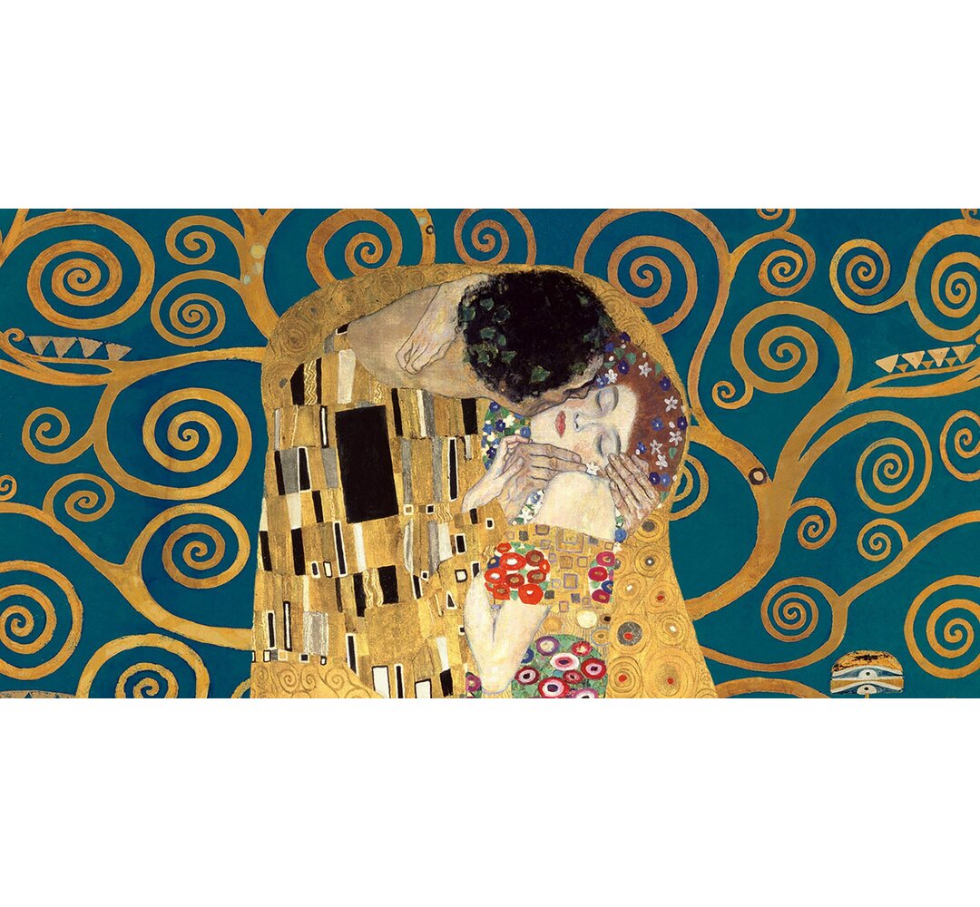 Leinwandbild - Kunstdrucke „The Kiss” von Gustav Klimt