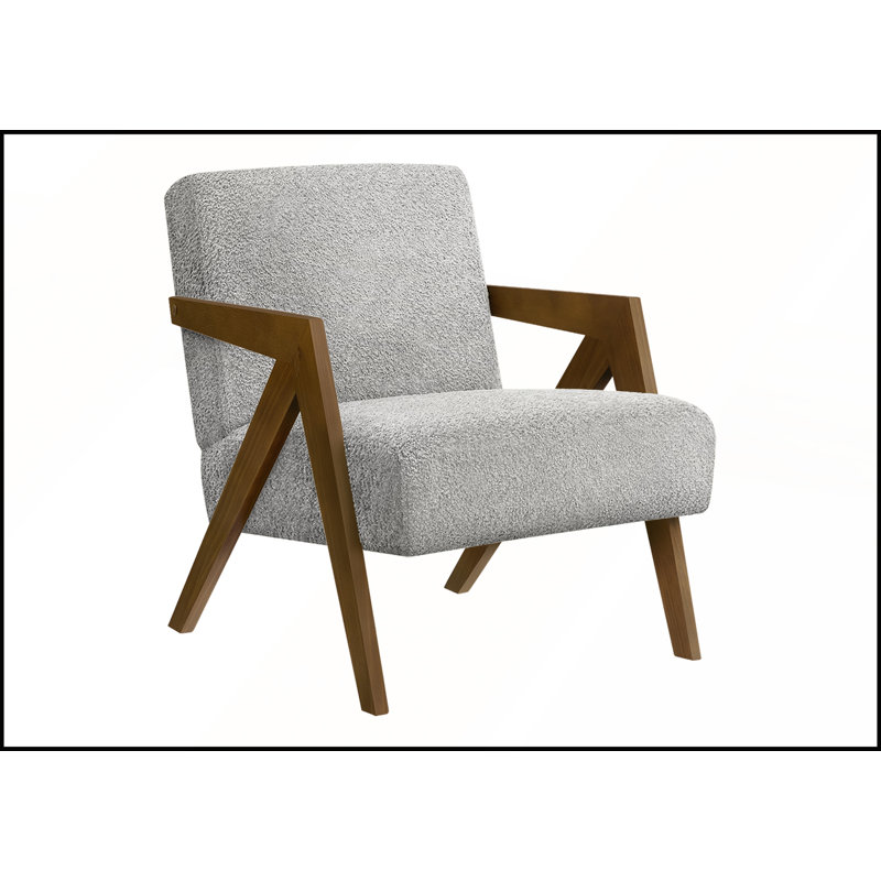Chaise d'appoint moderne rembourrée pour le confort du salon et de la chambre à coucher, Light Grey