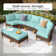 Ensemble de conversation modulaire avec coussins 10 pièces Argyri