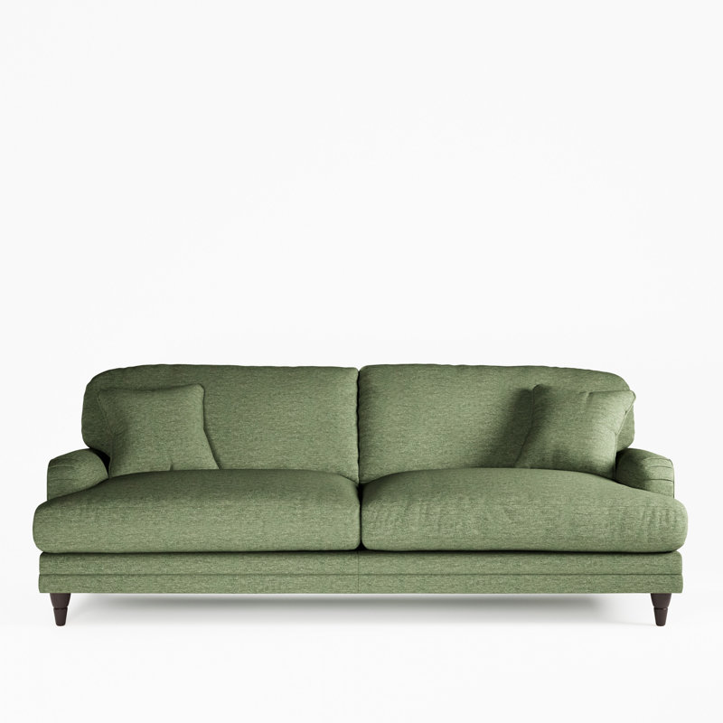 Adaku 4 Seater Sofa  , Tropical Green, Burnished Beech
