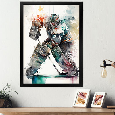 " Hockey Goalie On Ice During Play II "
