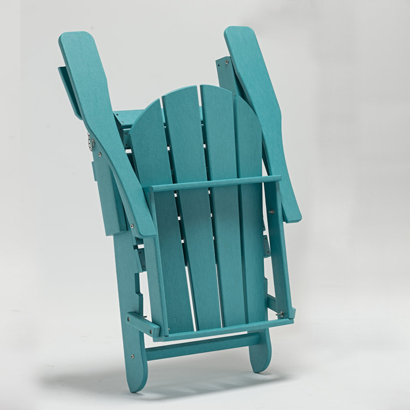 Breianna Foldable Outdoor Adirondack Chair, Green