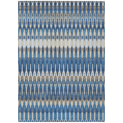 Washable Abstract Indoor / Outdoor Rug