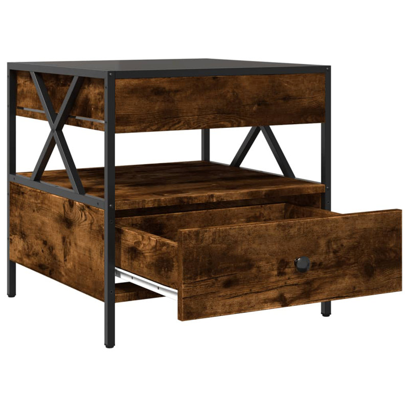 Cvitan Coffee Table with Storage, 51cm H x 50cm L x 50cm W, Smoked Oak